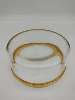 Glasschale mit vergoldetem Rand / 19 cm - Bild 3