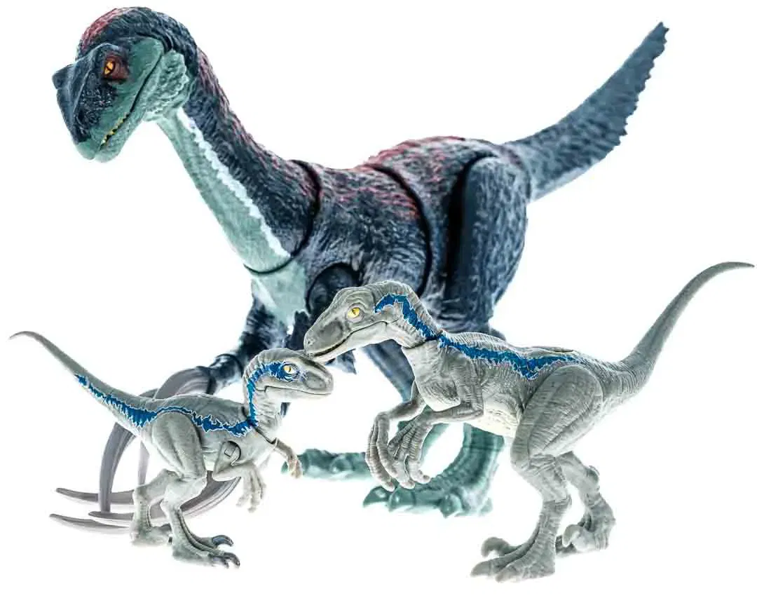 Jurassic World Dinosaurier Konvolut 3 Stück (1 Dominion Sound Slashin + 2  Raptoren) - Bild 1