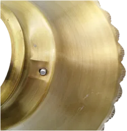 Vintage Messing Hängelampe in Gold - Einzelstück - Bild 4