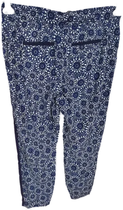 Hose, lang mit Gummizugbund, blau/weiß gemustert, Größe XL - Bild 4