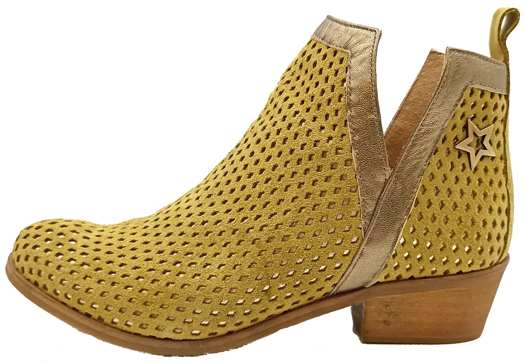 Cubanas Damen Wildlederstifletten pistazie Gr. 38 – Bild 6