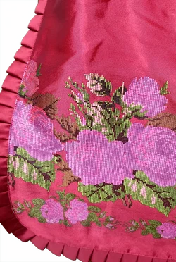 Damendirndl grün/rot Gr. XXS – Vorschau 4