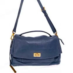 Smaak Amsterdam Umhänge/Handtasche Leder blau/grau - Bild 1