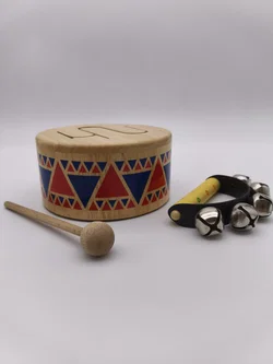 Musikinstrument Set, Trommel und Schelle – Vorschau 2