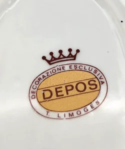 Mini Porzellan Dekoschälchen Depos T.Limoges  | Handbemaltes Unikat - Bild 4