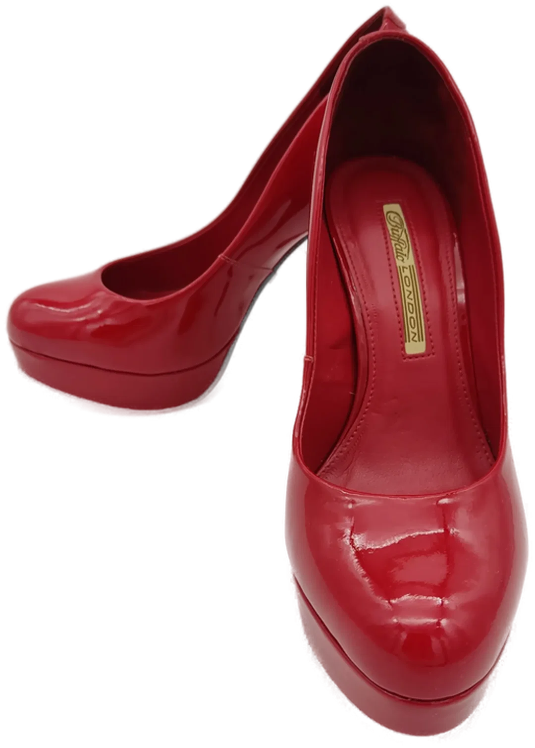 Buffalo Damen High Heels Leder Pumps Patent soft rot - Gr. 38 – Bild 4