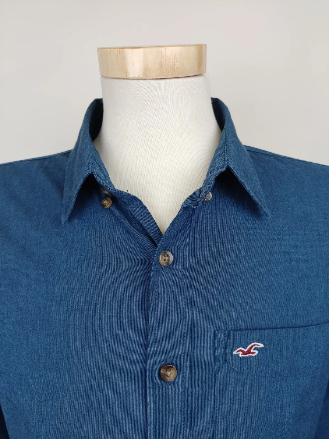 Hollister Herren Hemd blau Gr.S – Bild 3