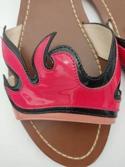 Prada Flame Leder-Pantoletten, Flammenmuster | Einmaliges Designerstück - Bild 3