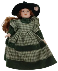 Vintage Porzellanpuppe mit Stoffkörper ca 36cm ohne Porzellanfüße - Bild 2