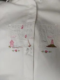 Damenbluse Sonstige Bestickt Baumwolle L | Feine Stickerei - Bild 3