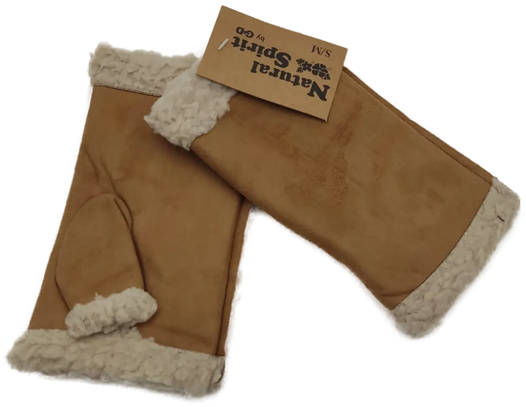 Natural Spirit by GAD fingerlose Handschuhe hellbraun - Gr. S/M - Bild 4