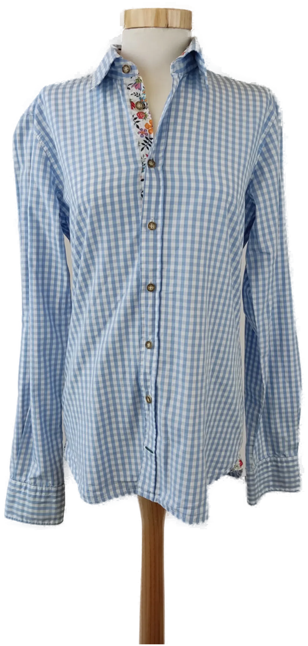 Pure Casual Damenbluse weiß, blau kariert - Gr. M/38  - Bild 1