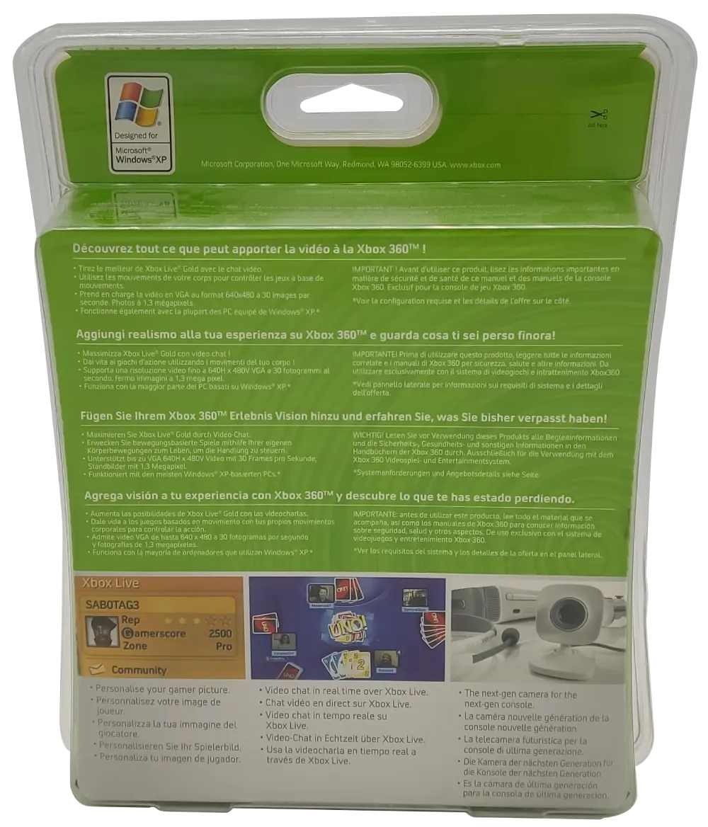 MICROSOFT XBOX 360 Live Vision Kamera mit Headset – Bild 2