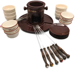 Schokofondue Set, Keramik, Weihnachten - Bild 1