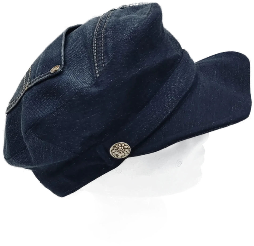 Damen Jeansmütze mit Innenfutter - Durchmesser 22cm – Bild 2