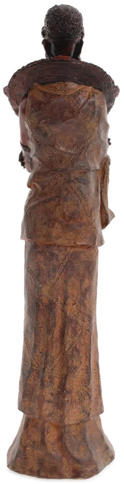 Afrikanisch Inspirierte Statuette / Figur einer Frau in Festtagstracht (ca. 36 cm) - Bild 3