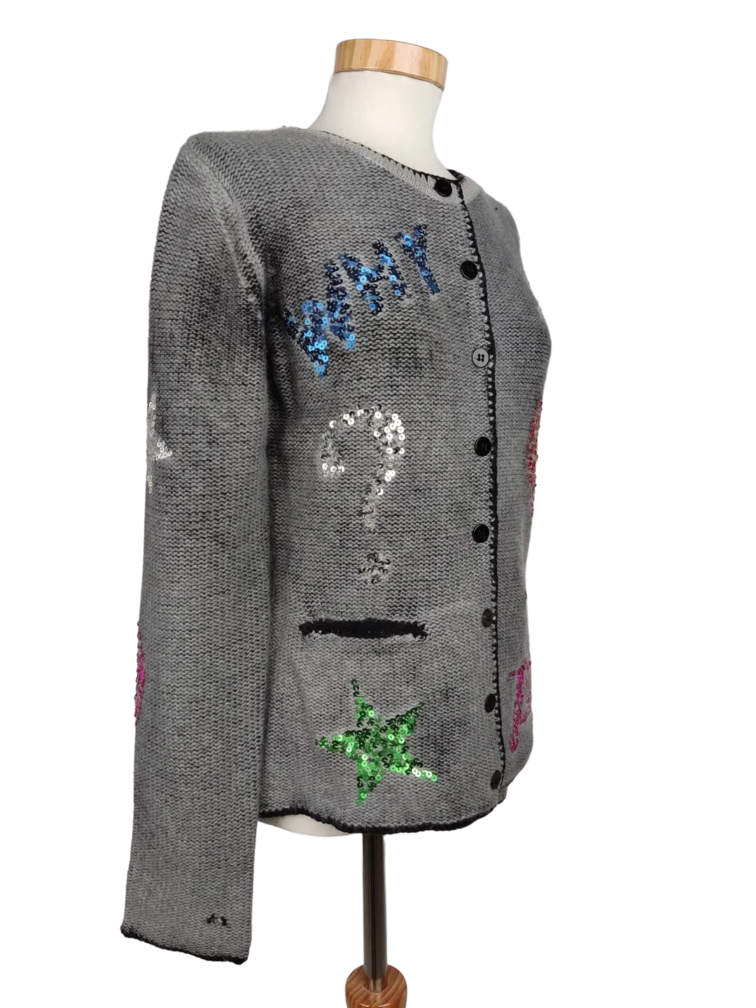 Grace Damen Strickjacke, grau - Gr. M – Bild 2