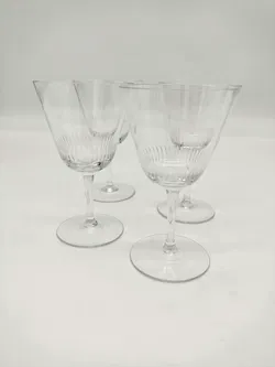Mid-Century Weingläser geschliffen - 4 Stück - Bild 5