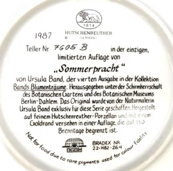 Hutschenreuther Sammelteller 1987 - „Sommerpracht“ von Ursula Band (Teller 7605 B) - Bild 3