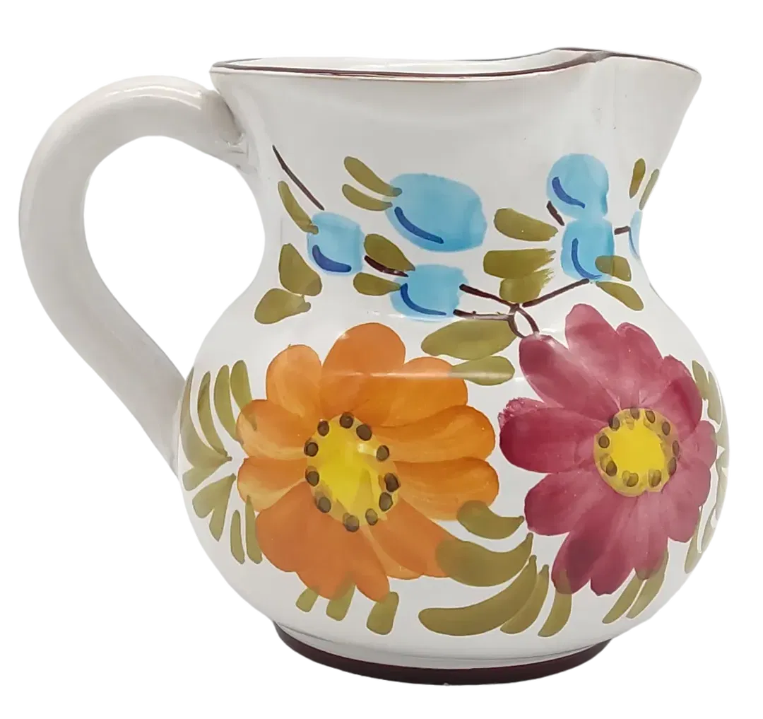 Arte Deruta Etrusca Keramik Krug mit floralem Muster - 1,25 Liter  - Bild 4