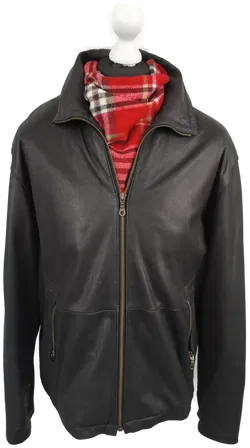 schwarze Lederjacke Herren, Gr. 50 - Bild 2