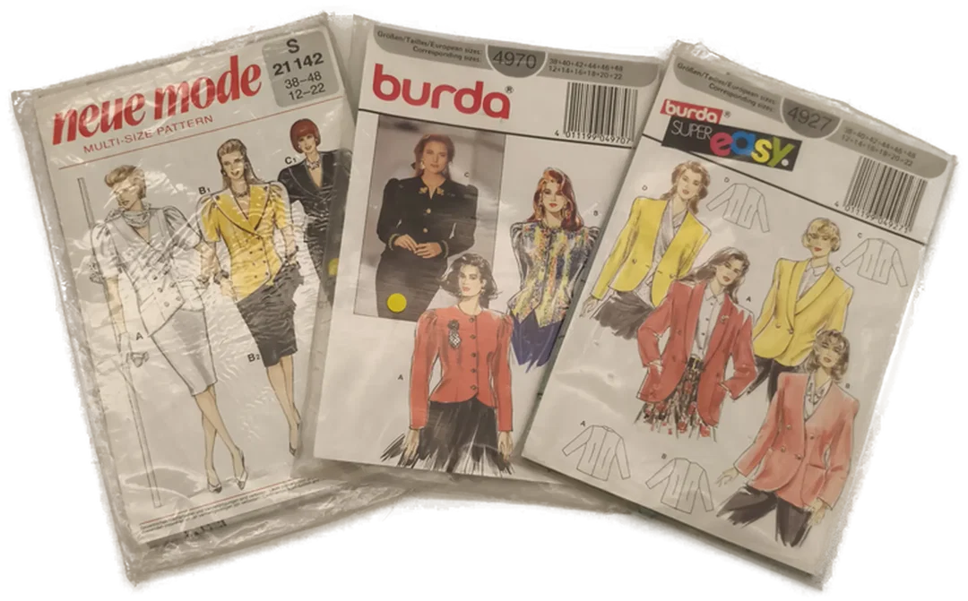 3x Schnittmuster für Blazer, Vintage, Burda, 80er - Bild 4