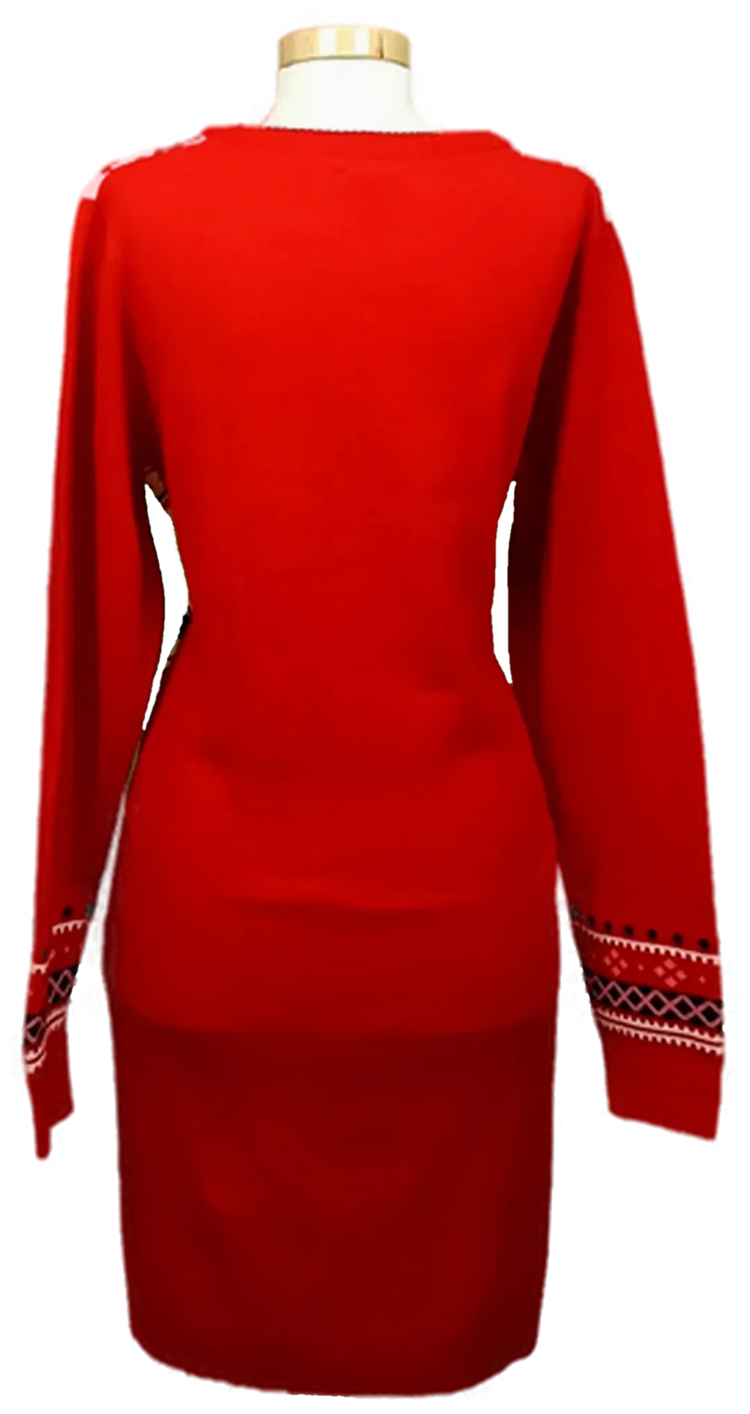 Esmara Damen Weihnachts-Midikleid rot gemustert Gr. M (40/42) – Bild 2