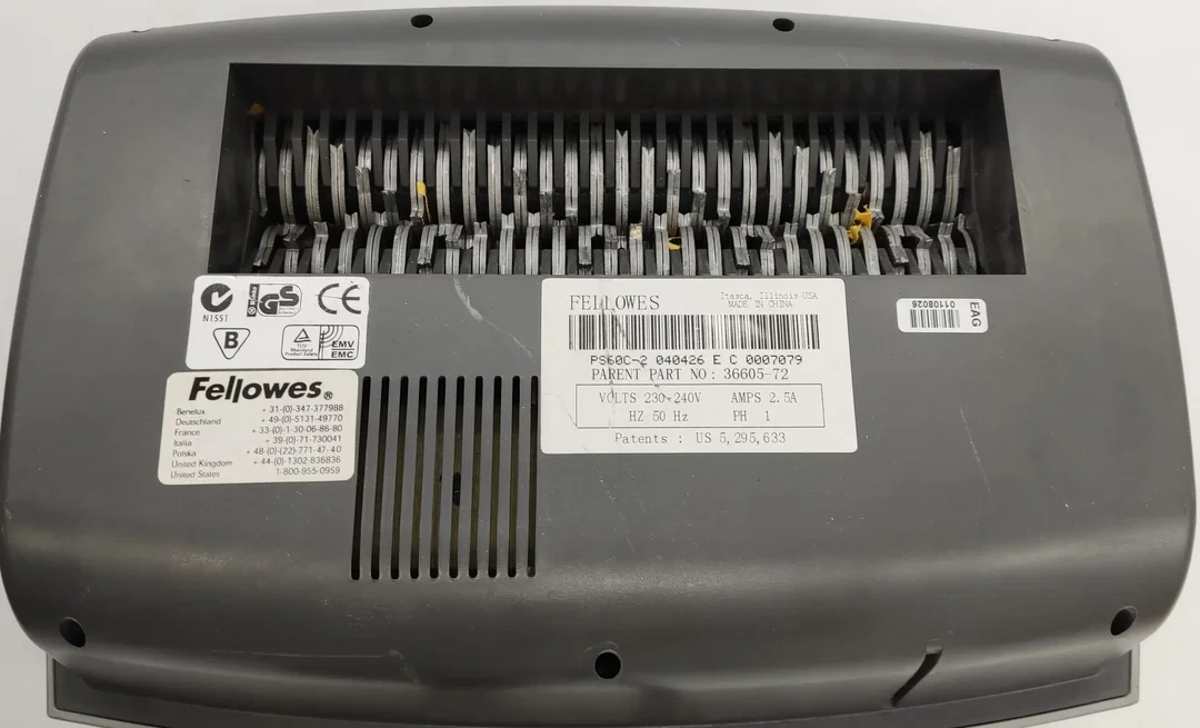 Schredder Fellowes Aktenvernichter PS60C-2 grau – Bild 5