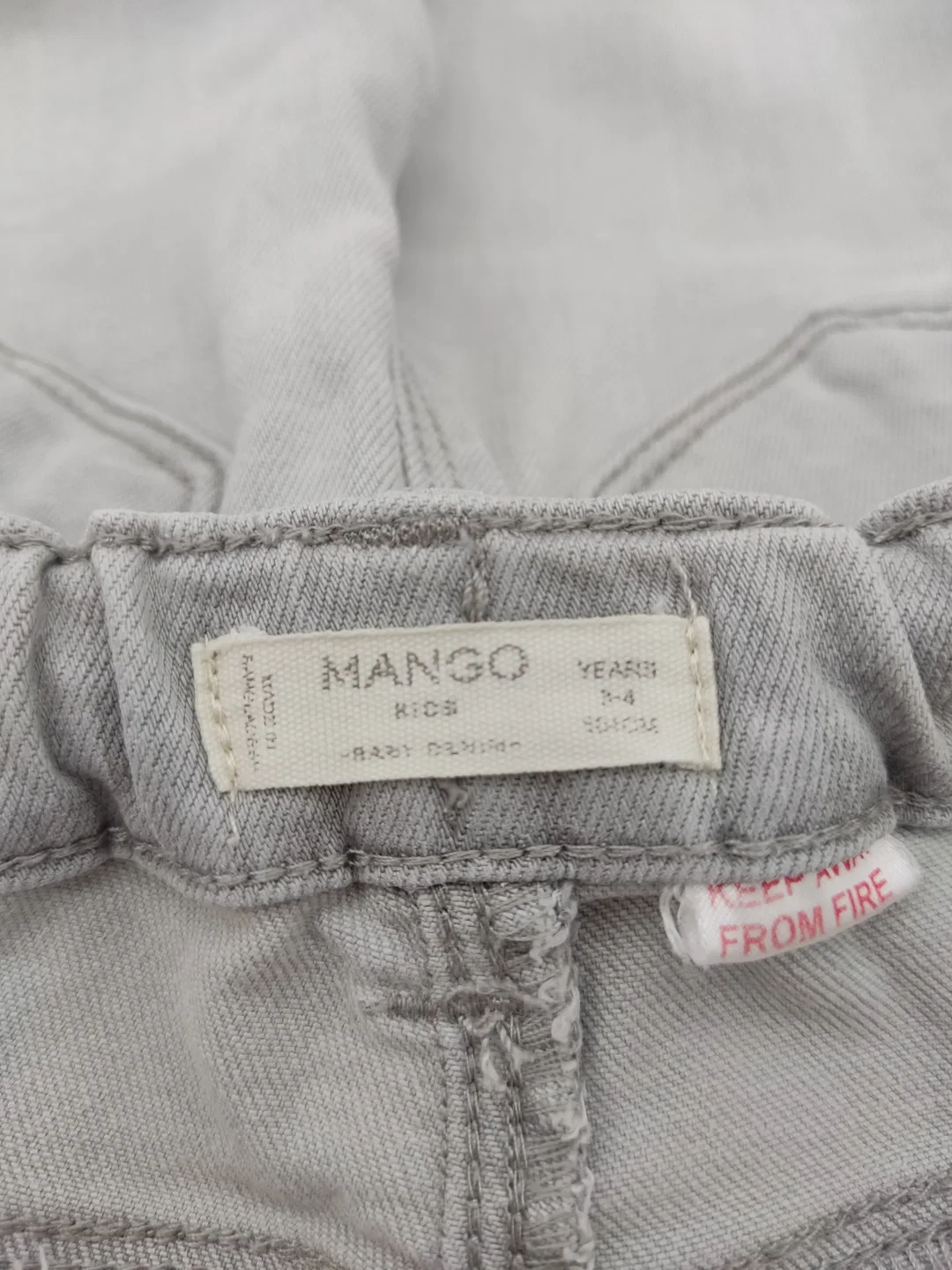 Mango Kinder Jeans grau Gr.104 – Bild 4