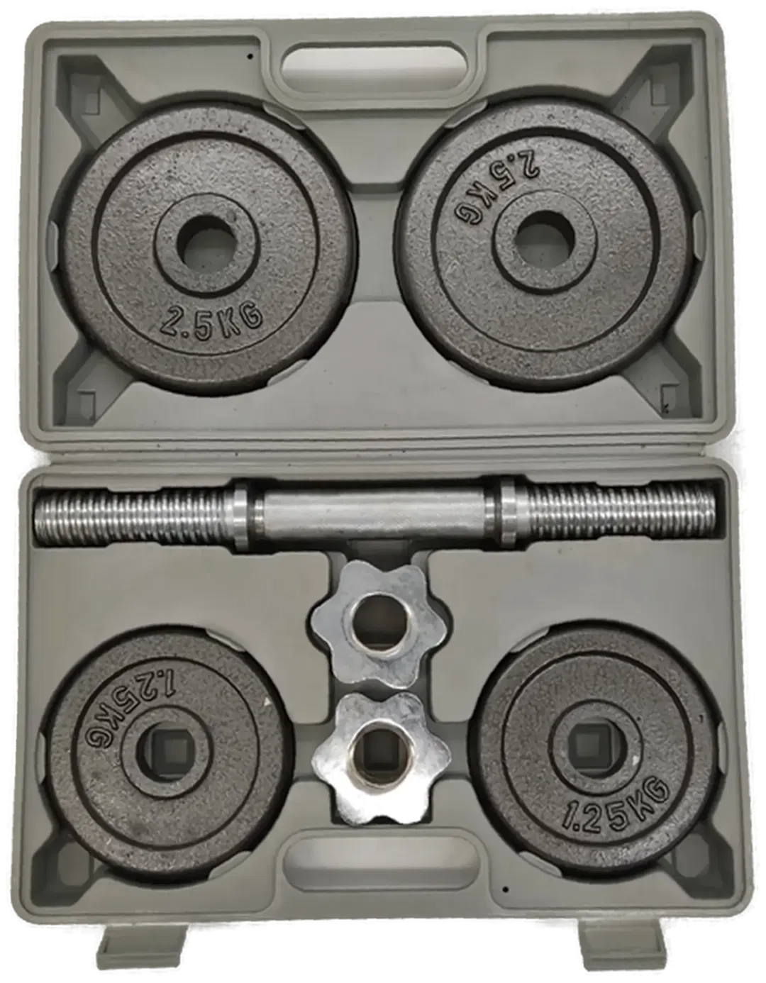1 Kurzhantel-inkl.. Koffer, versch. Gewichte, Gewichte aus Guss - Bild 1