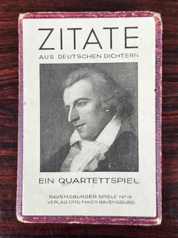 Ein Quartettspiel - ZITATE AUS DEUTSCHEN DICHTERN - Vintage Gesellschaftsspiel - Ravensburger - Bild 1