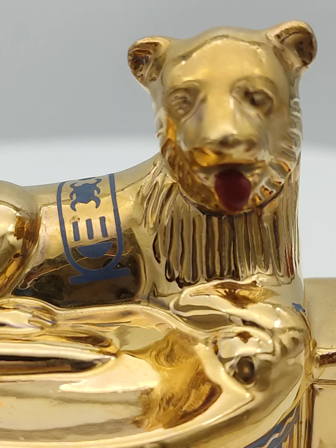 Goldener Salbenbehälter Porzellan & Zertifikat von Franklin Mint | Limitierte Rarität – Bild 7