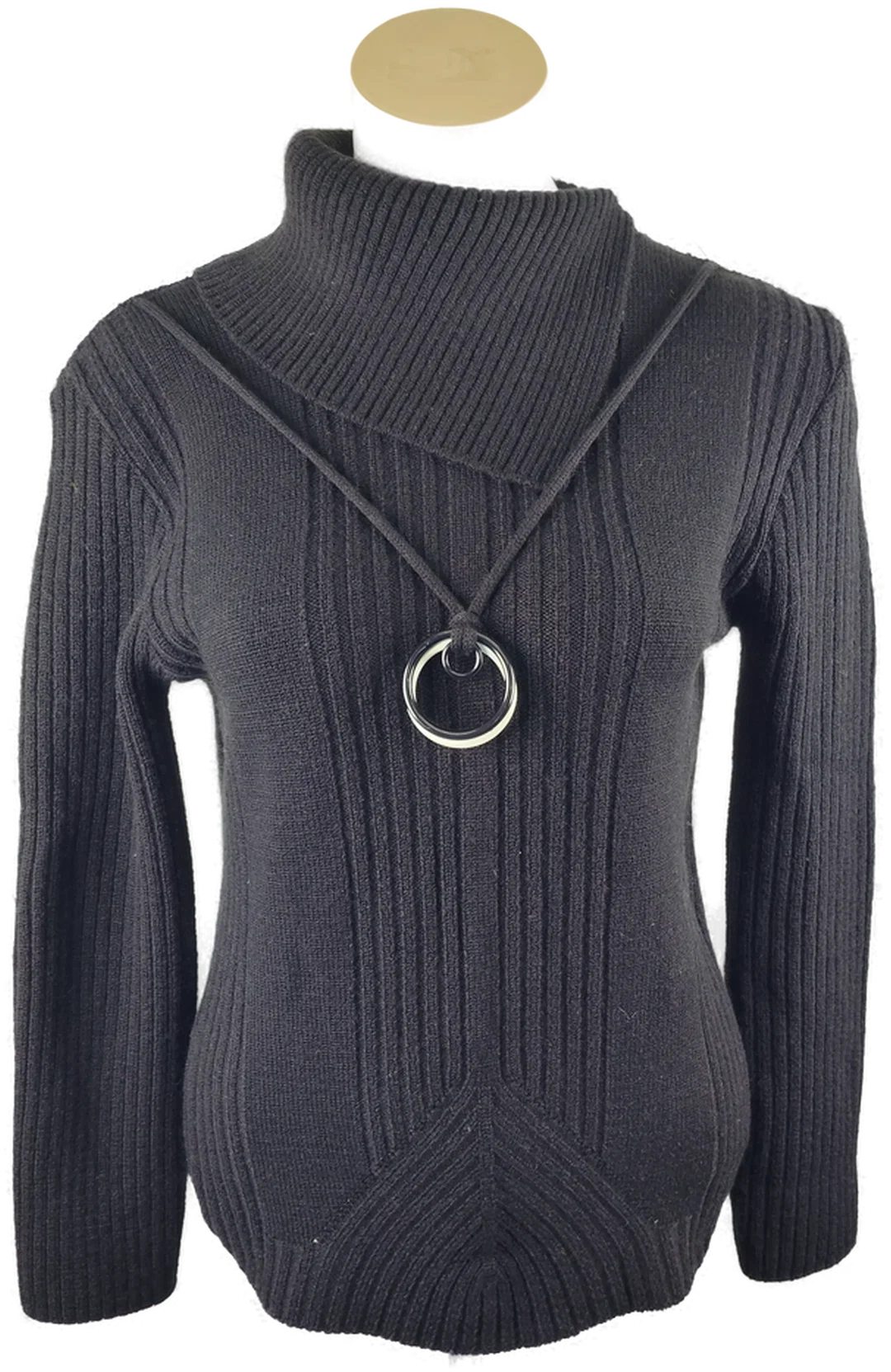 Damenpullover EUR 40 schwarz mit Rollkragen | Zeitloser Stil – Bild 1