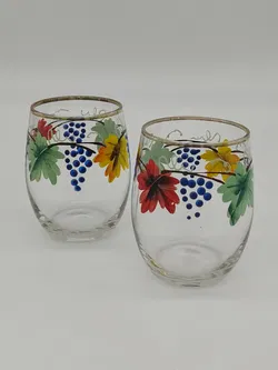 Vintage Wiener Achtelgläser, handbemalt - 5 Stück - Bild 3