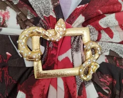 Roberto Cavalli Midikleid mit Schlangenschmuck - L, 94% Viskose, 6% Elasthan - Bild 5