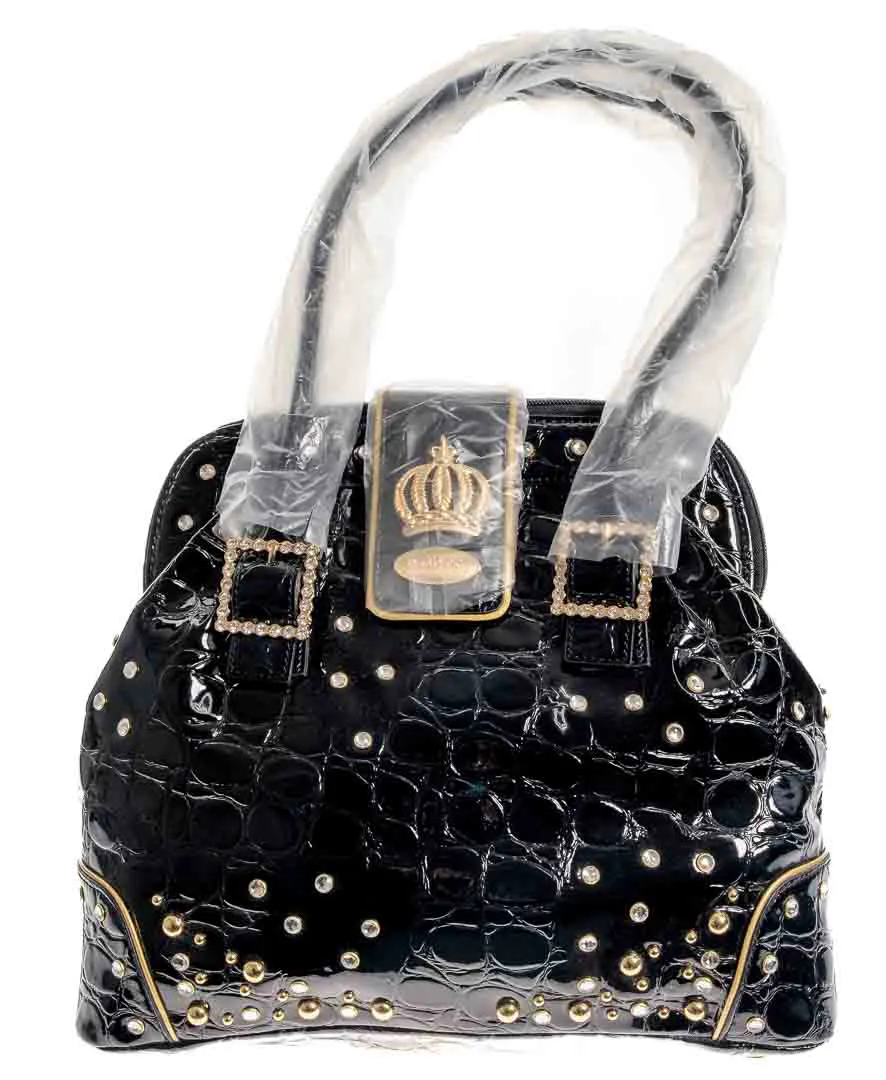 POMPÖÖS by Harald Glööckler Handtasche, schwarz, 36×32 cm - Bild 1