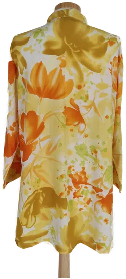 Damen-Bluse gelb geblümt - XXL/44  - Bild 2