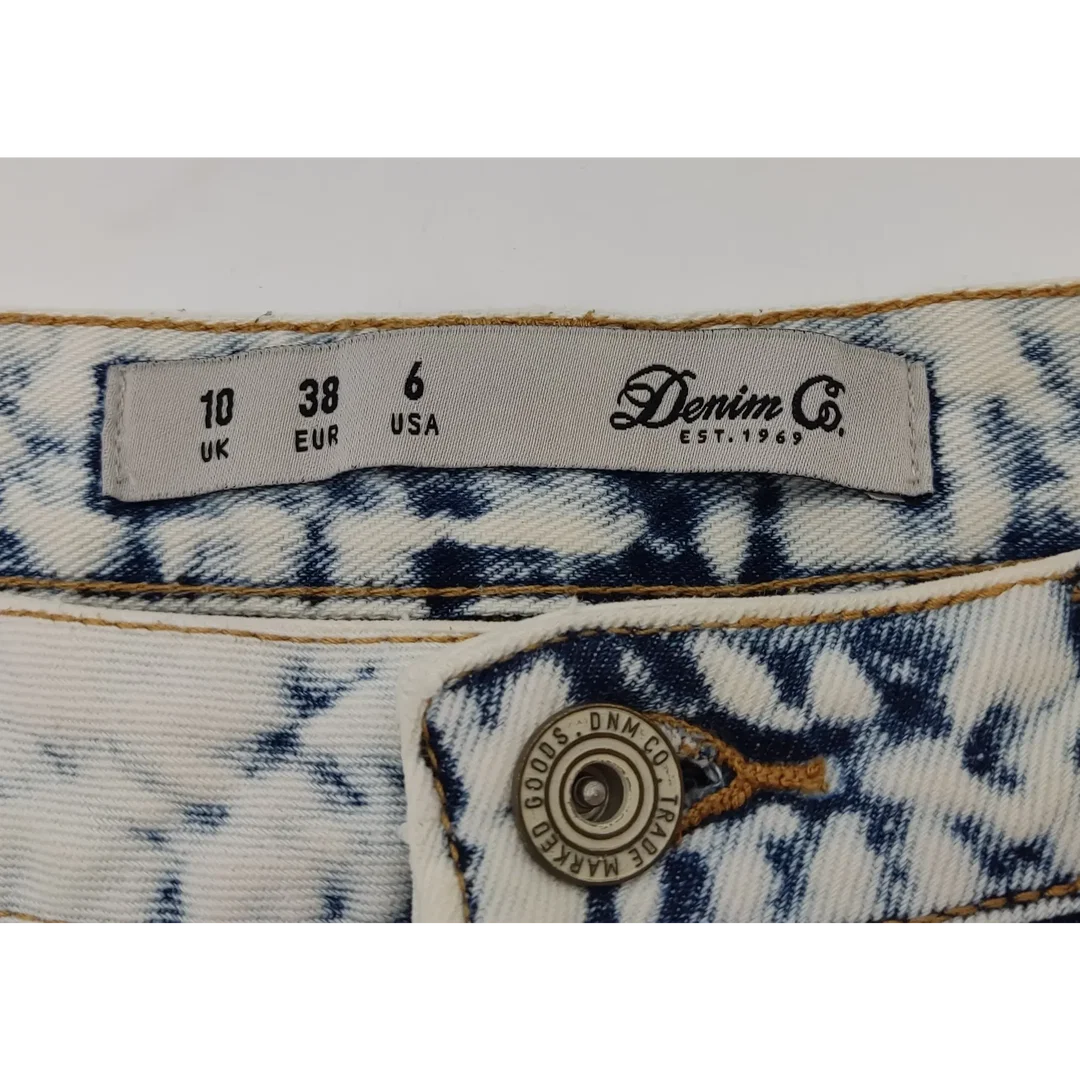 Denim Co. Damenshort, bleach-dyed blue - Gr. 38 – Bild 3