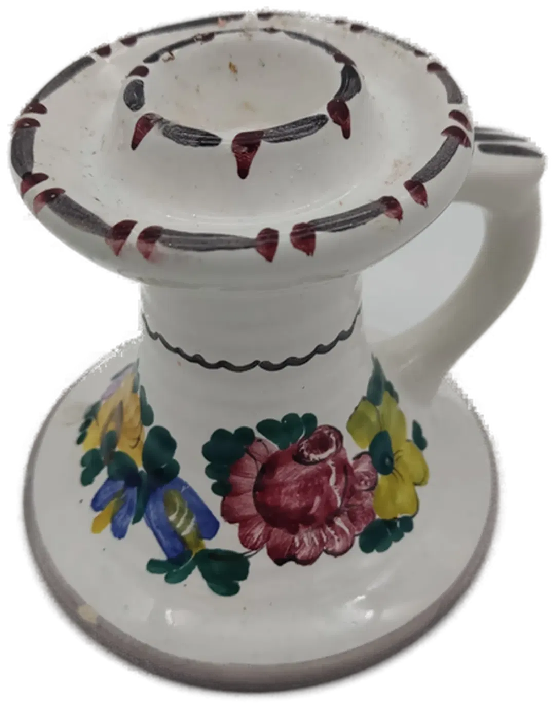 Kerzenständer mit Muster, bunt, Größe ca. 9 x 10 cm - Bild 1