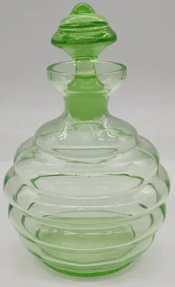 Glas Flasche mit Stöpsel Grün ca 16cm Öl/Essig  - Bild 3