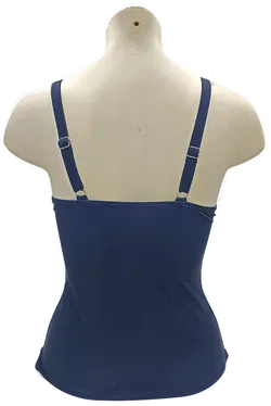 Badeanzug dunkelblau mit floralem Muster Gr. M - Bild 2