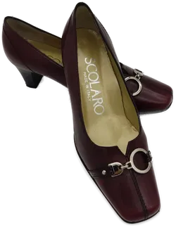 Scolaro Damenpumps Leder bordeauxrot - UK 2,5 - Bild 2