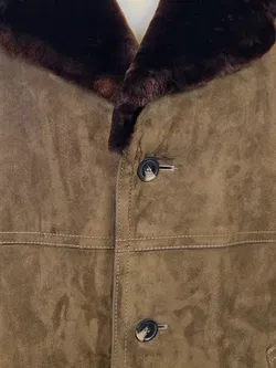 Vintage Herren Ledermantel, braun - Gr. XL  - Bild 5