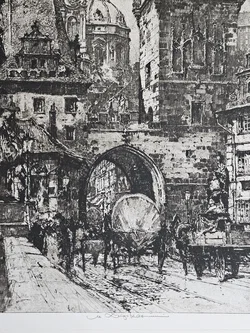 Karlsbrücke Prag - Luigi Kasimir - Radierung  – Vorschau 3