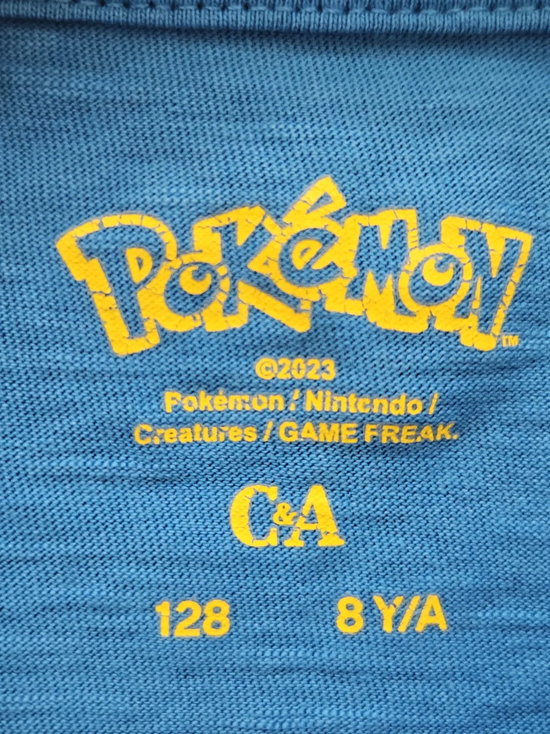 C&A Kinder Langarmshirt mit Pokemonaufdruck, blau - Gr. 128 – Bild 4