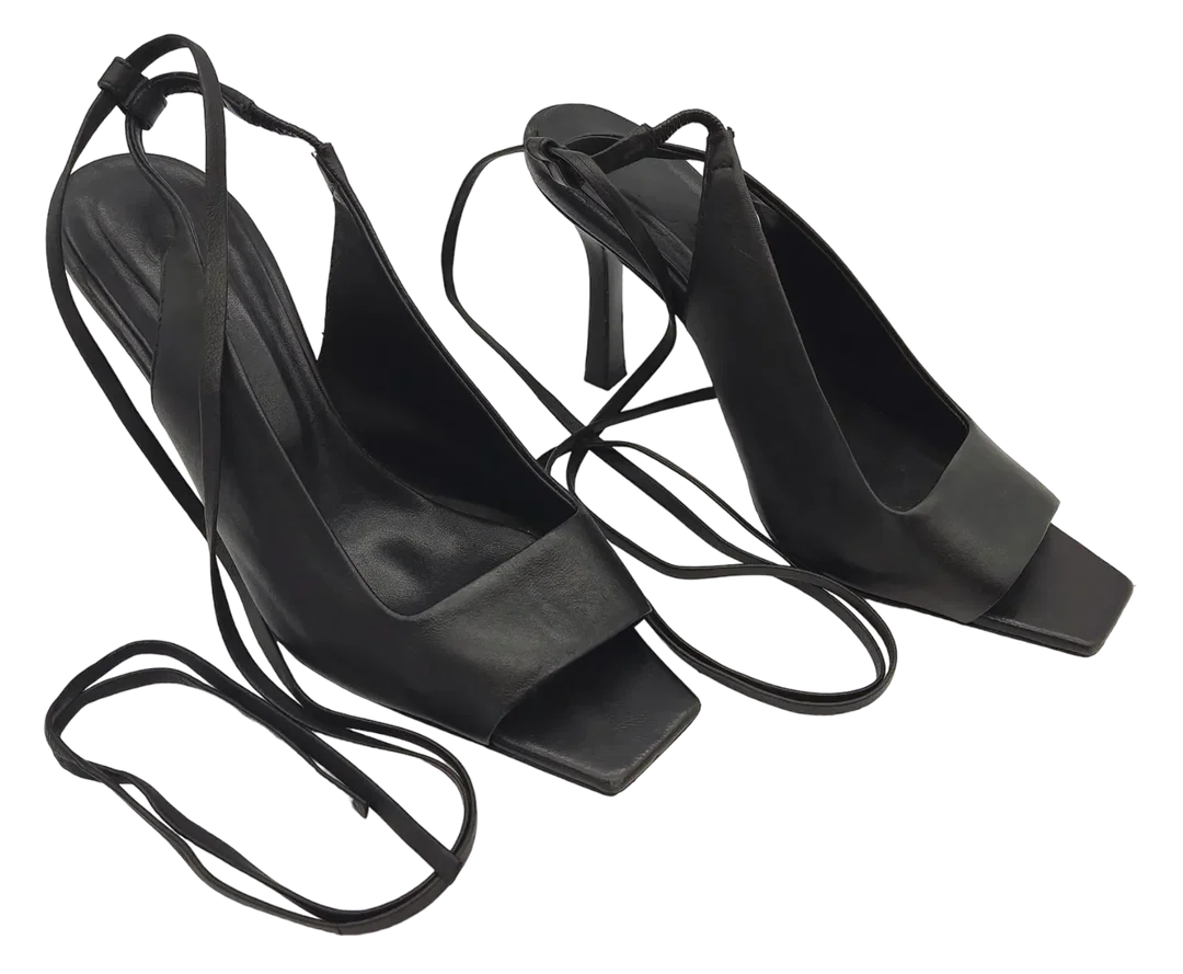 COS Damen Schnürsandalen, schwarz - Gr. 40 – Bild 2