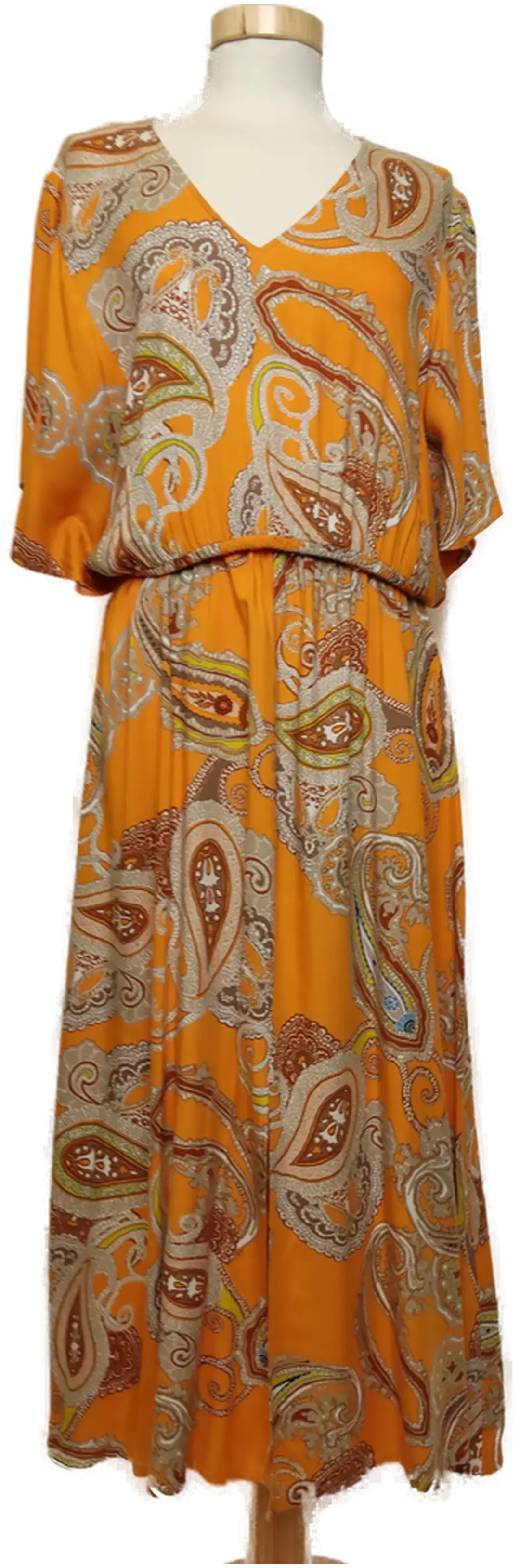Betty Barclay Damen Sommerkleid orange Paisley Muster Gr.40 - Bild 1