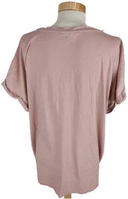 Yessica Damen T-Shirt XL altrosa, Brusttasche, kurzer Arm - Bild 4
