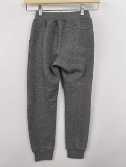 Jogginghose, grau meliert mit Farbspritzern und Print, Gr. 128 – Vorschau 2