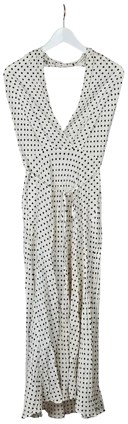 ZARA Damen Maxikleid, weiß/schwarz - Gr. L  - Bild 1